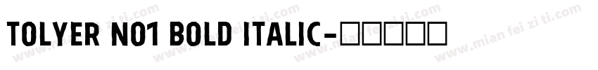 Tolyer No1 Bold Italic字体转换